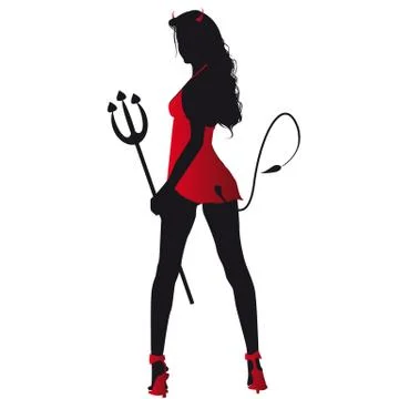 Sexy temptress Stock Illustration