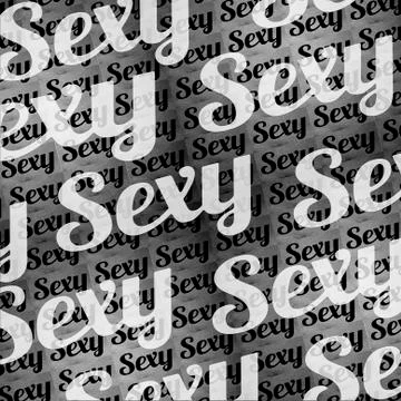Sexy Text Typographic Pattern Stockillustratie