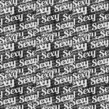 Sexy Text Typographic Pattern Stockillustratie