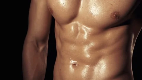 Sexy torso of young man Video stock 85853326