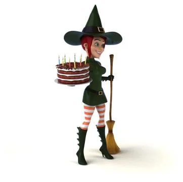 Sexy witch - 3D Illustration Stock Illustration