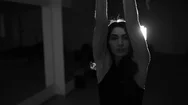 Sexy Woman In Bodysuit Hanging On Trx In Fitness Center Stock Footage