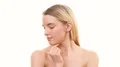 The sexy woman posing on the white background 4k or 4k+ Resolution