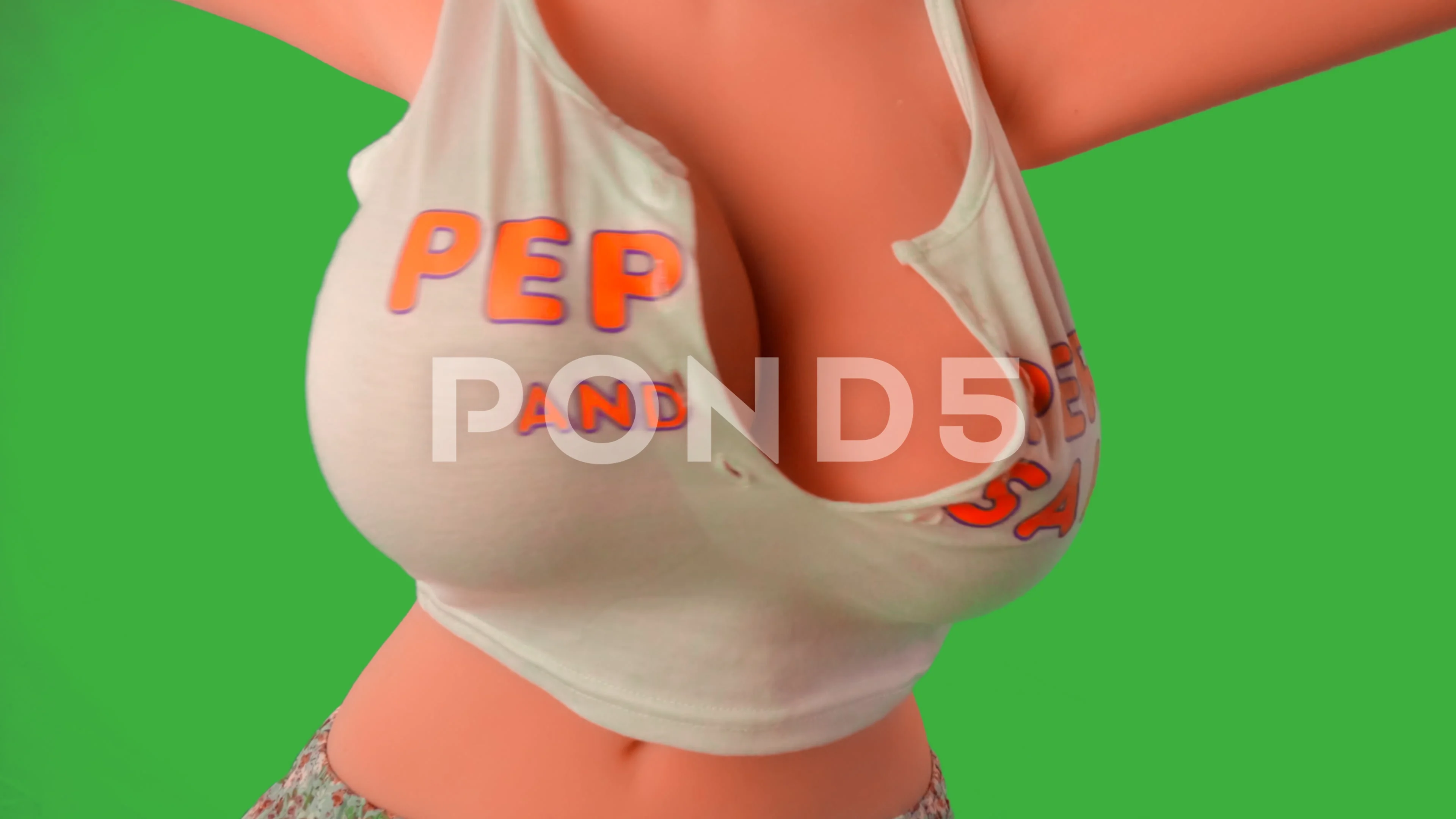 Sexy woman shaking big breasts around in... | Stock Video | Pond5