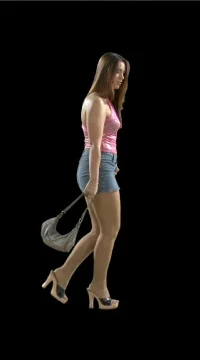 Sexy Woman Walking Stock Footage