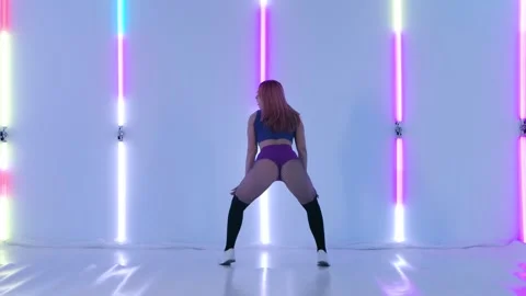 Sexy young woman dancing go-go or twerk.... | Stock Video