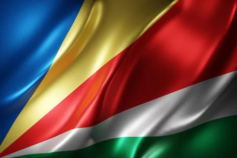 Seychelles 3d flag Stock Illustration