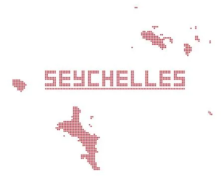Seychelles Africa Dot Map Stock Illustration
