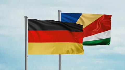 Seychelles and Germany flag Video stock 245111383
