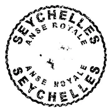Seychelles Anse Royale Seal Map Design Stock-Illustration