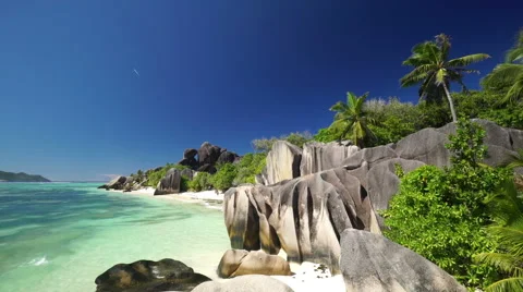 Seychelles beach Stock Footage 45548734