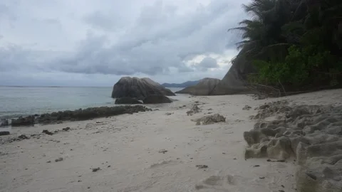 Seychelles Beautiful Anse Source d'Argent La Digue National Park Beach 15 Vidéo 196429865