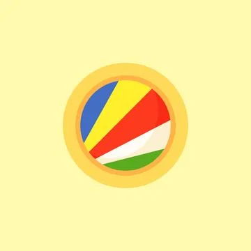 Seychelles - Circular Flag Stock Illustration