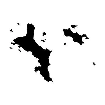 Seychelles country map Illustrazione stock