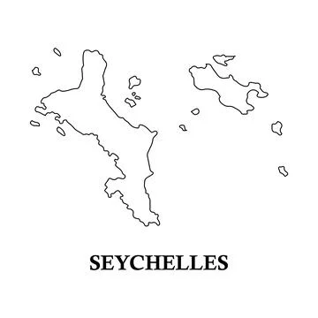 Seychelles country map Stock Illustration