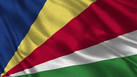 Seychelles Flag Stock Footage 92647616
