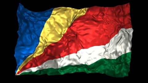 Seychelles flag Stock Footage 110852405