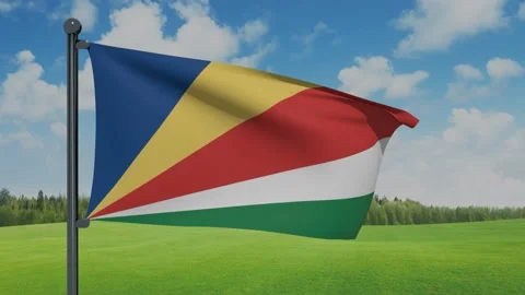 Seychelles Flag Video stock 153255731