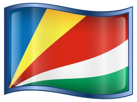Seychelles flag icon. Stock Illustration
