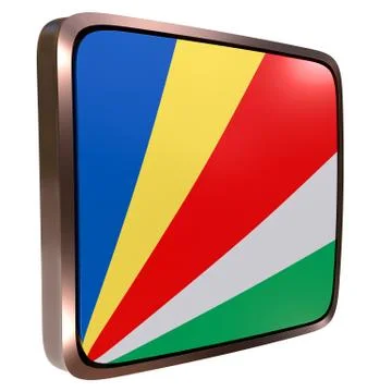 Seychelles flag icon Stock Illustration