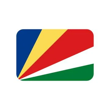 Seychelles flag icon isolated on white background Stock Illustration