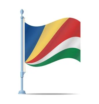 Seychelles flag 스톡 일러스트