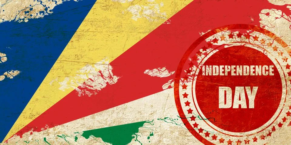 Seychelles flag Stock Illustration