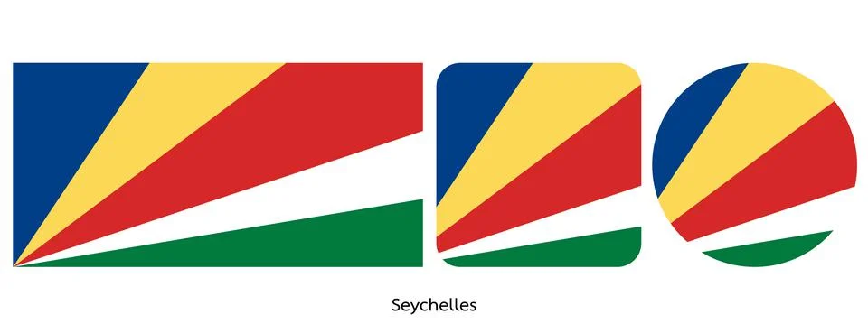 Seychelles flag, vector illustration Stock Illustration