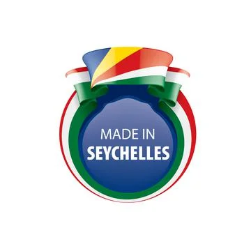 Seychelles flag, vector illustration on a white background Stock Illustration