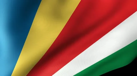 Seychelles Flag Waving Stock Footage 12230061