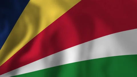Seychelles flag waving gently in the wind Stock Footage 314330449