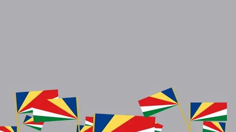 Seychelles flags Stock Footage 195014500