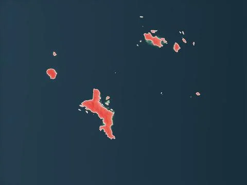 Seychelles highlighted on realistic map Stock Illustration