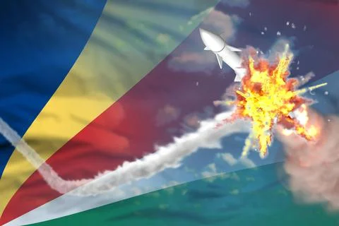 Seychelles intercepted nuclear warhead Stock Illustration