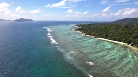 Seychelles La Digue Anse Source d’Argent 4k Vídeo Stock 314792217