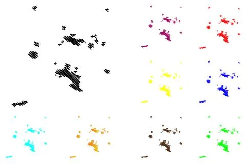 Seychelles map vector Illustrazione stock