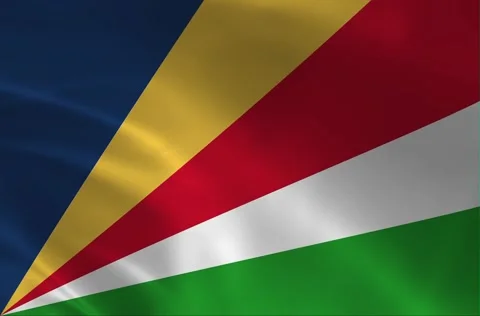 Seychelles National Flag Waving Loop - Realistic 4K Background for Indian O.. Stock Footage 328364587