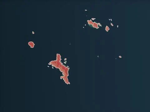 Seychelles on realistic map Stock Illustration