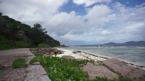 Seychelles Rocky Beach1C Vidéo 196506992
