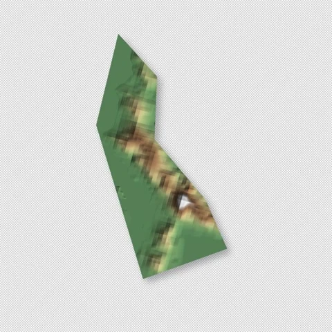 Seychelles Rotating 3D Relief Map Seamless Loop, Alpha Channel 4K Stock Footage 340701538