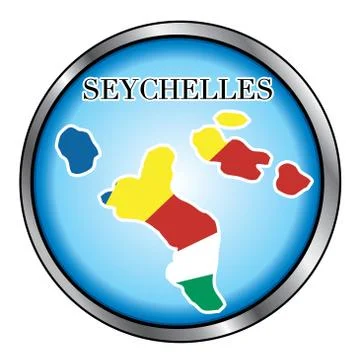 Seychelles Round Button Stock Illustration