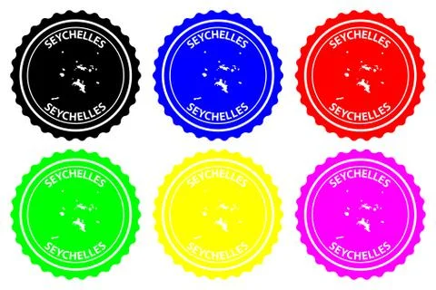 Seychelles rubber stamp Stock Illustration