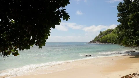 Seychelles Sainte Anne Beach Video stock 86820872