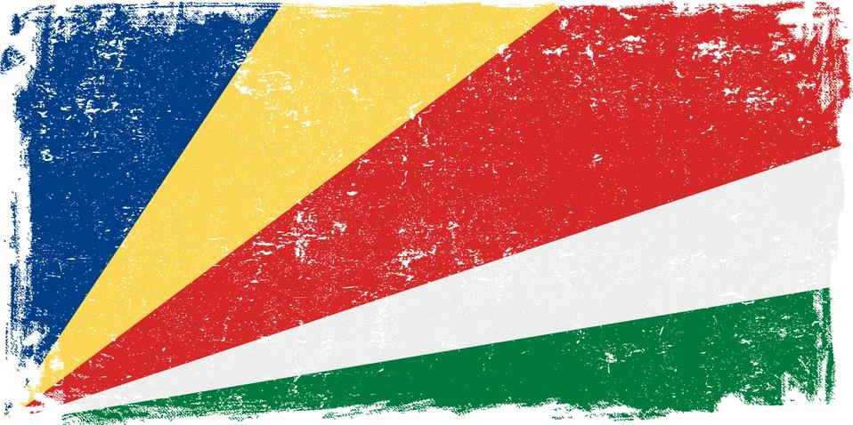 Seychelles Vector Flag on White Stock Illustration