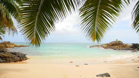 Seychelles Victoria Beach Vídeo Stock 86818996