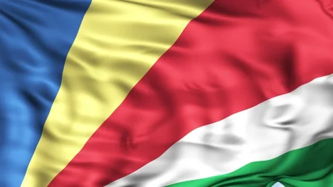 Seychelles Waving Flag Background Vidéo 204146416