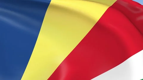 Seychelles Waving Flag Background Loop Stock Footage 317845256