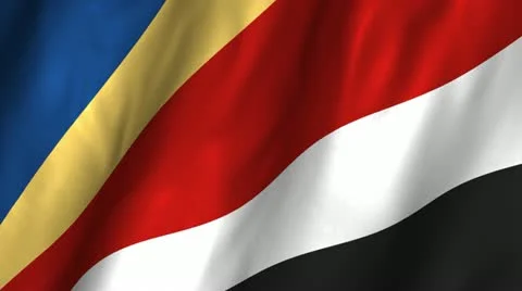 Seychelles Waving Flag Stock Footage 12359702