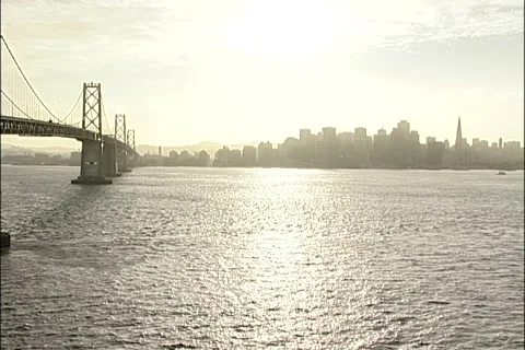 SF &amp; Bay Bridge1 Stock Footage 2201137