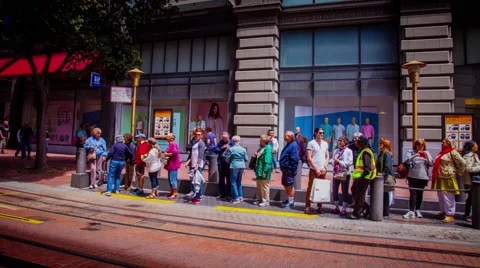 SF Cable Car Boarding Stock Footage 48873147